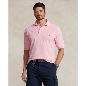 Polo Ralph Lauren men's‎ pink collared polo short sleeve shirt size L EUC